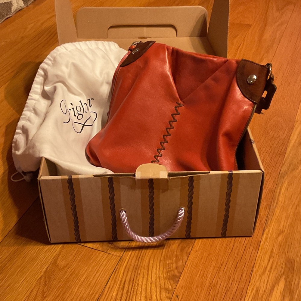 Brighton Orange and Brown Handbag, great condition